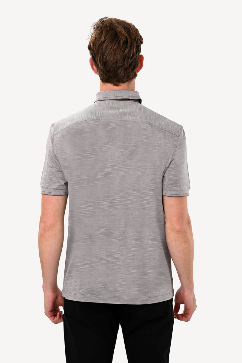 Erkek Açık Kahverengi Regular Fit Desenli Tshirt - 5