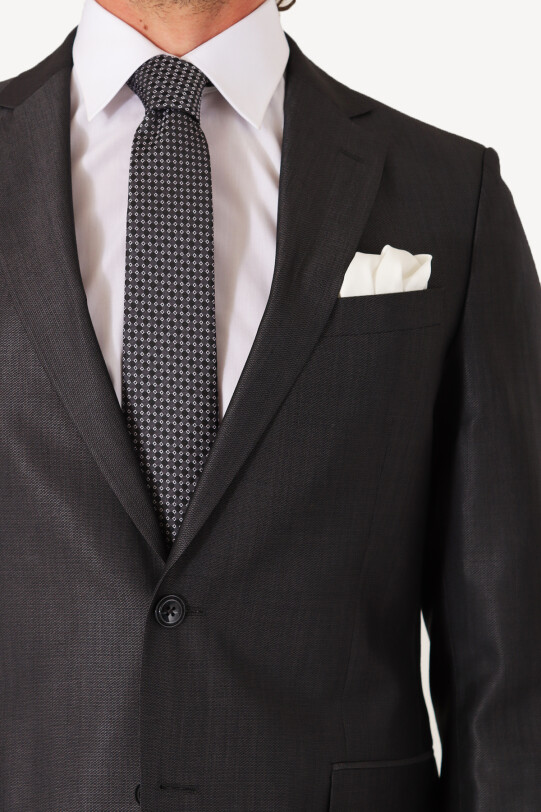 Erkek Antrasit Regular Fit Takım Elbise