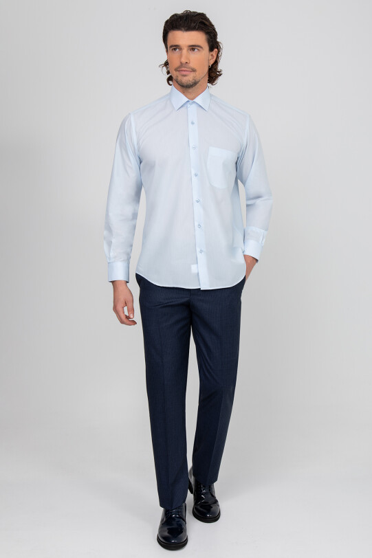 Erkek Bebe Mavisi Regular Fit Klasik Gömlek