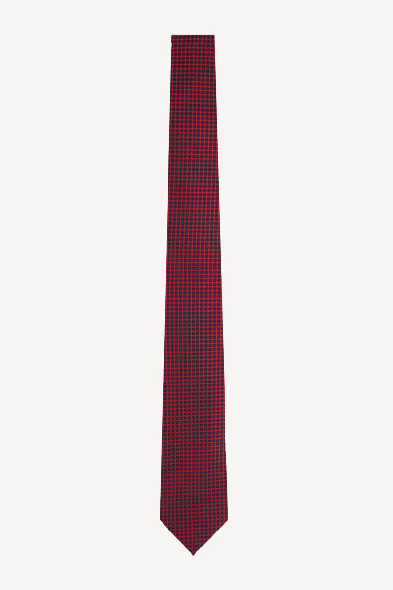 Erkek Bordo Desenli Kravat - 1