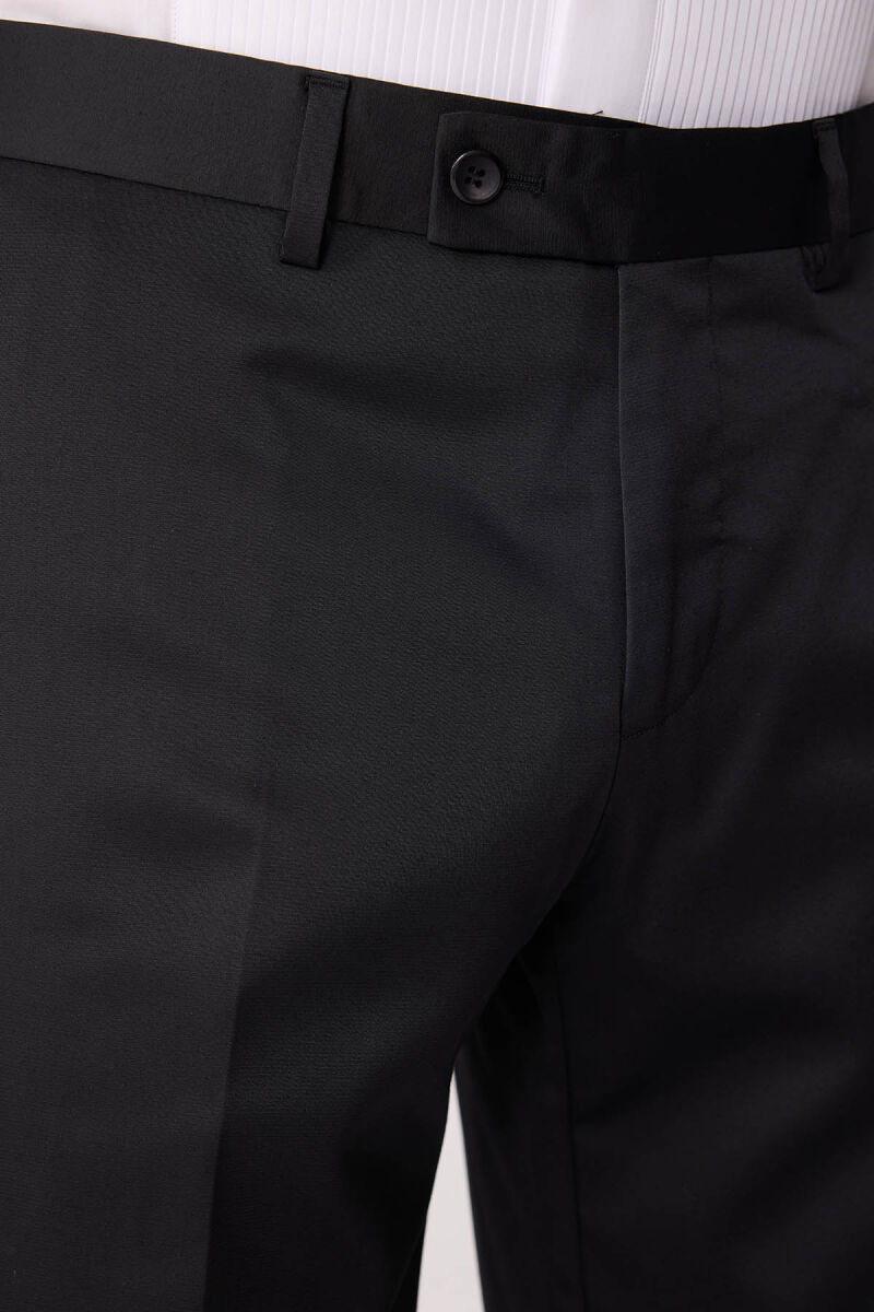 Erkek Bordo Kırlangıç Yaka Yelekli Slim Fit Desenli Damatlık - 10