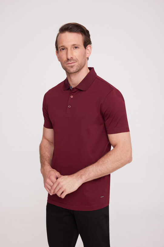 Erkek Bordo Polo Yaka TShirt