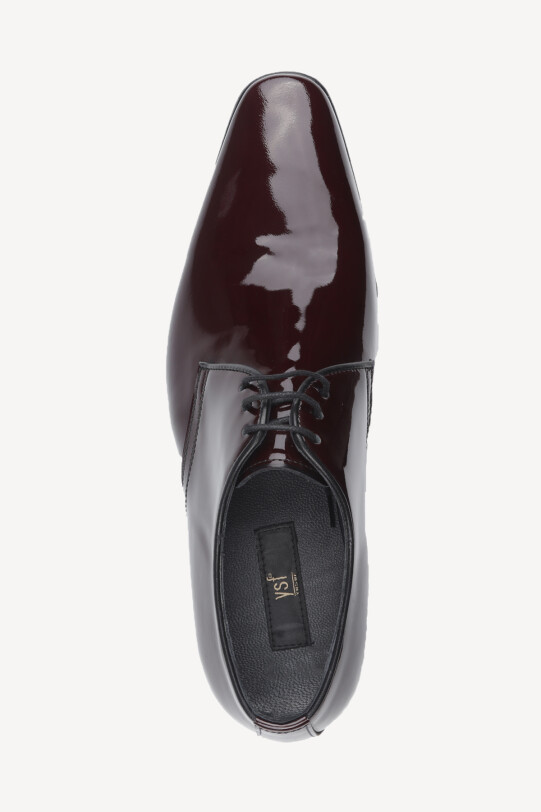 Erkek Bordo Rugan Klasik Bağcıklı Rugan Ayakkabı