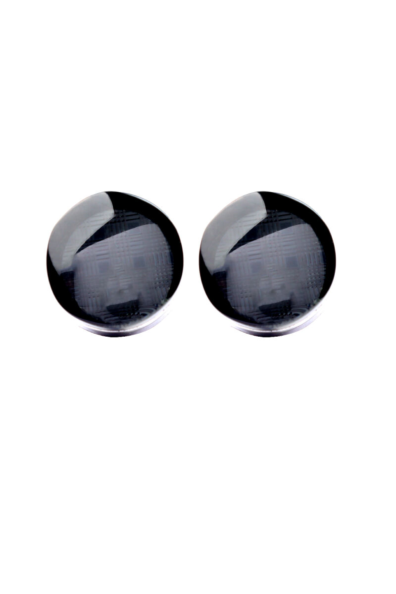 Erkek Füme Oval Kol Düğmesi - 1