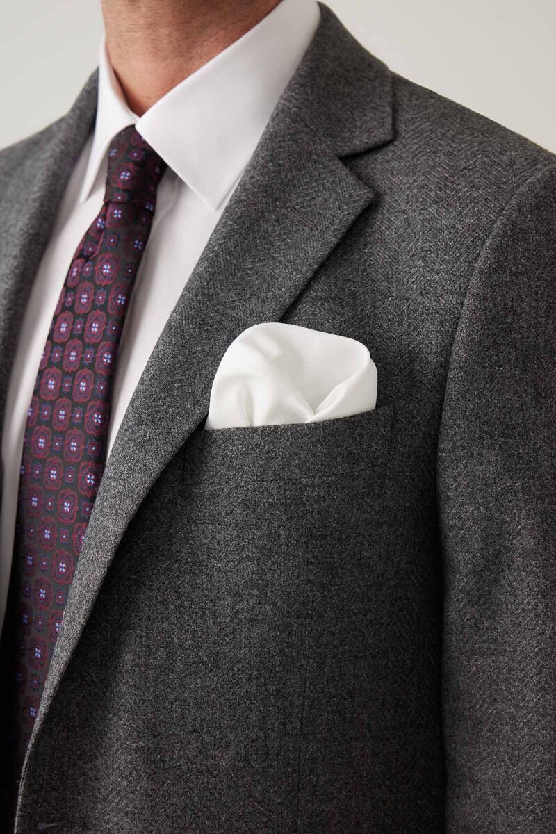 Erkek Füme Regular Fit Mono Yaka Kışlık Yünlü Ceket - 6