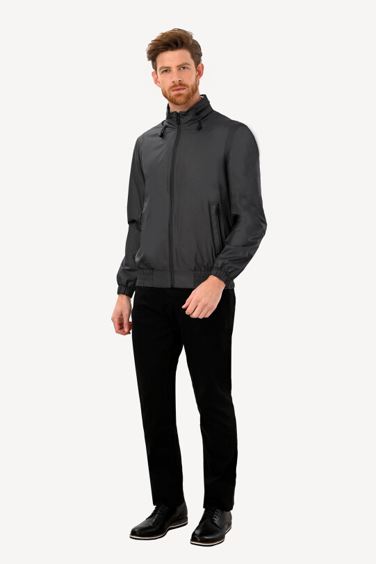 Erkek Füme Yazlık Spor Mont Kapüşonlu