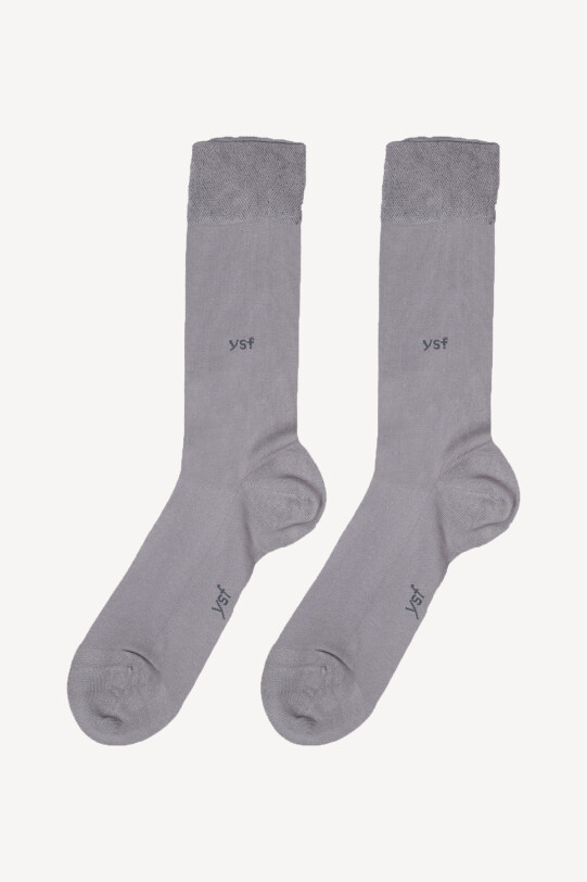 Erkek Gri Erkek Dikişsiz Bambu Çorap - YSF (1)