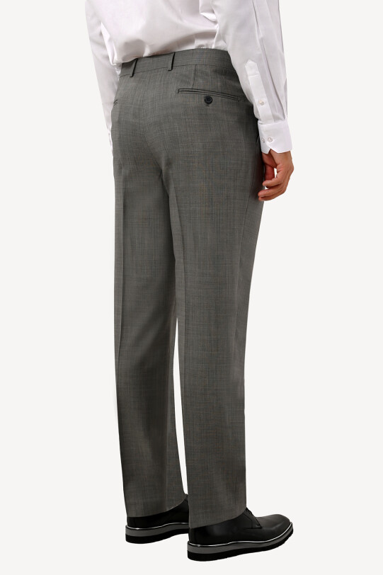 Erkek Gri Kumaş Pantolon Regular Fit