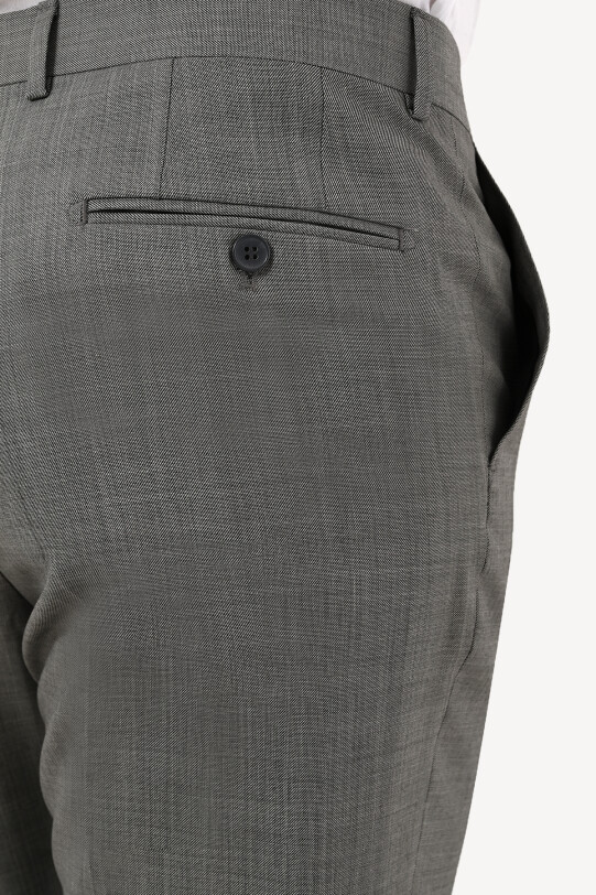 Erkek Gri Kumaş Pantolon Regular Fit