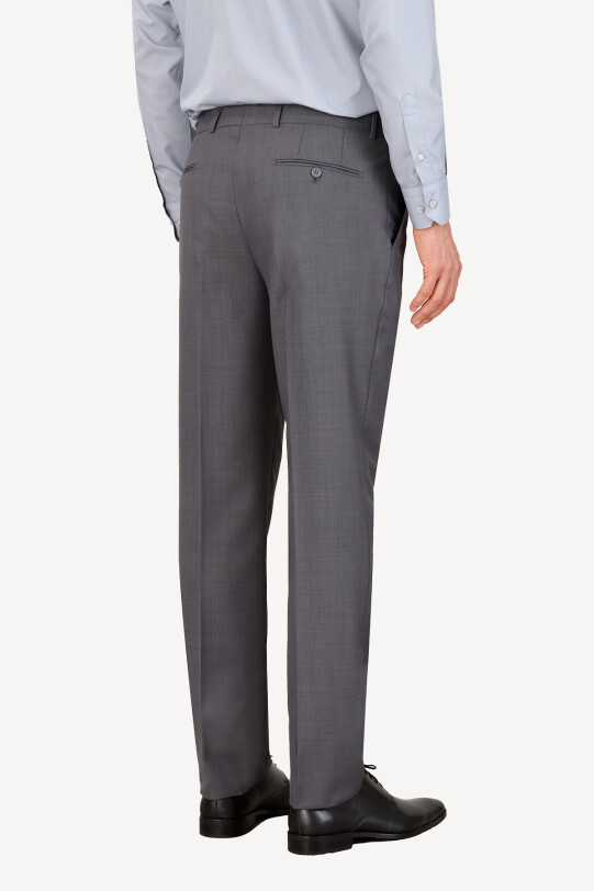 Erkek Gri Regular Fit Kumaş Pantolon