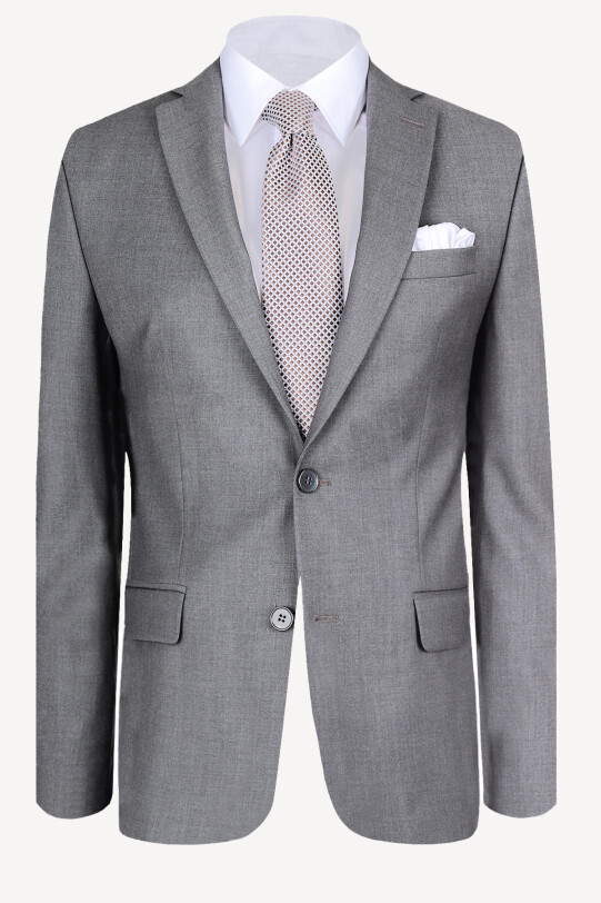 Erkek Gri Regular Fit Takım Elbise