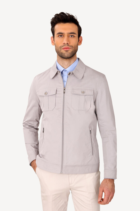 Erkek Gri Spor Yazlık Mont