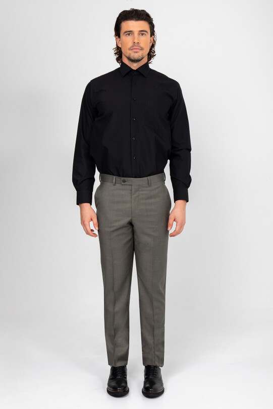 Erkek Haki Yeşil Regular Fit Kumaş Pantolon