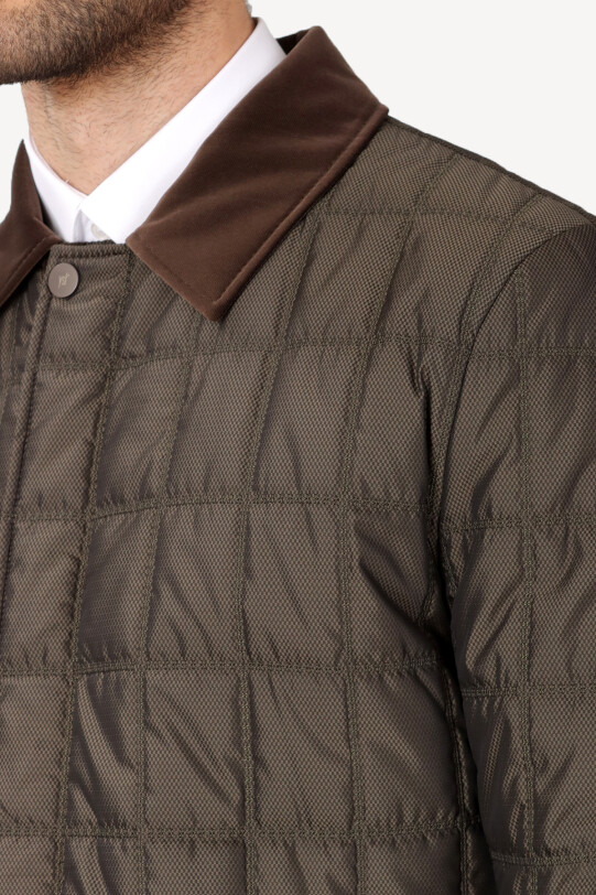 Erkek Haki Yeşil Spor Klasik Kaban