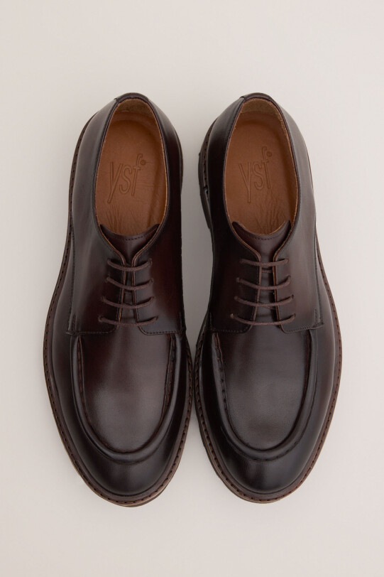 Erkek Kahverengi Deri Klasik Ayakkabı