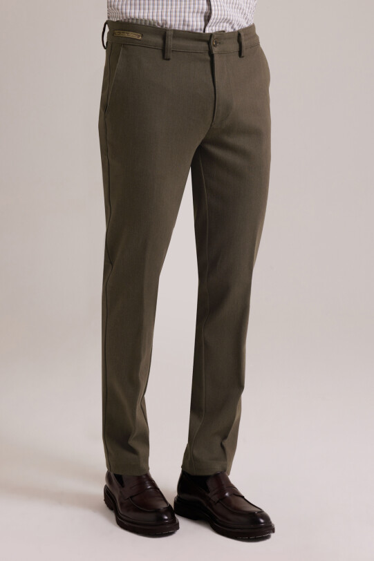 Erkek Kahverengi Kışlık Cepli Kanvas Pantolon