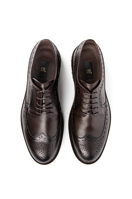 Erkek Kahverengi Mat Bağcıklı Ayakkabı