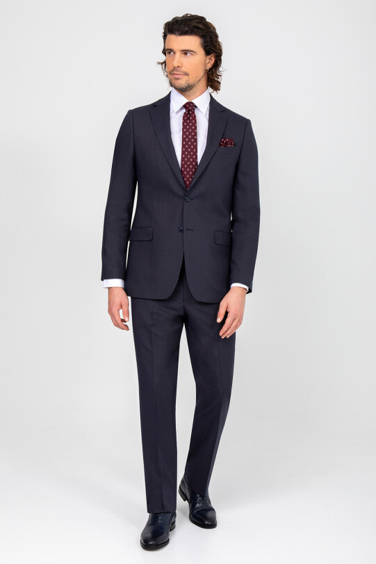 Erkek Kahverengi Regular Fit Takım Elbise - YSF
