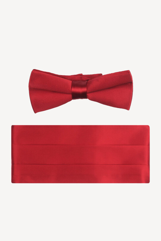 Erkek Kırmızı Damatlık Kuşak Takım