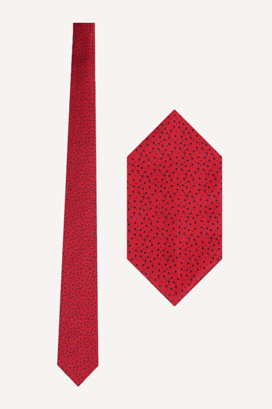 Erkek Kırmızı Desenli Kravat - YSF