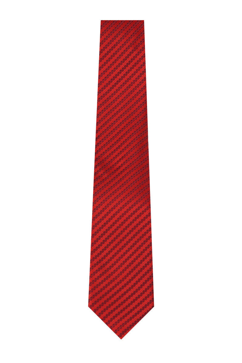 Erkek Kırmızı Desenli Kravat - 1