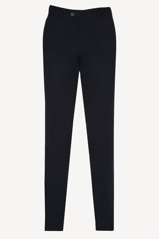 Erkek Koyu Lacivert Desenli Spor Regular Fit Kanvas Pantolon - YSF