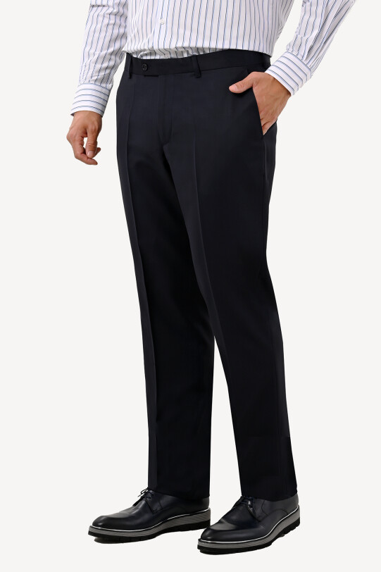 Erkek Koyu Lacivert Kumaş Pantolon