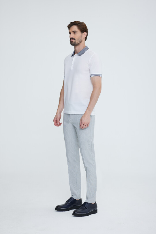 Erkek Krem Polo Yaka T-shirt