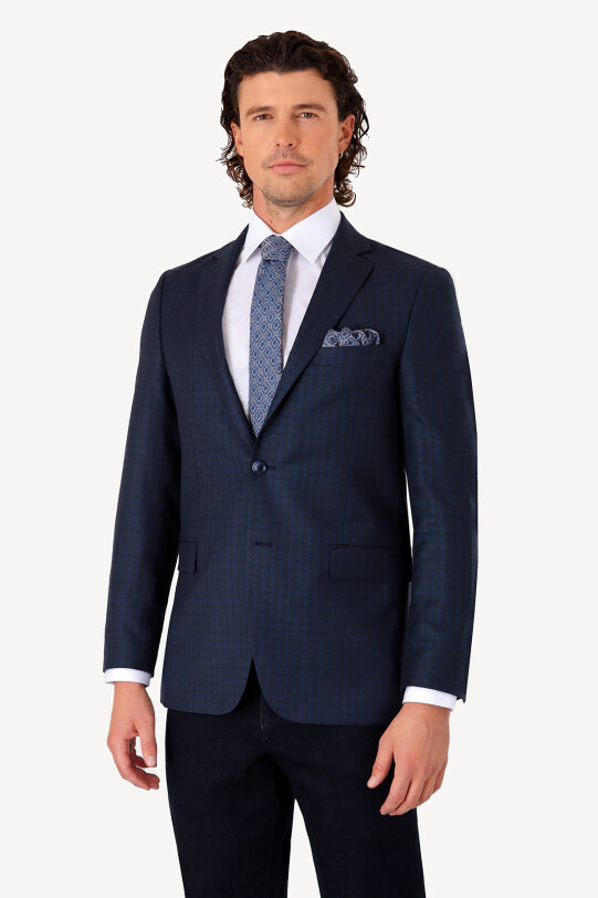 Erkek Lacivert Kahve Kışlık Tek Ceket