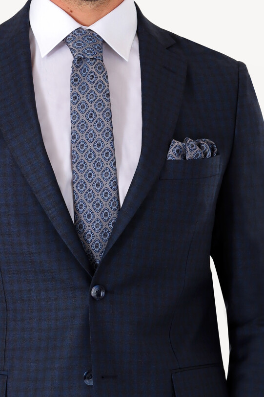 Erkek Lacivert Kahve Kışlık Tek Ceket