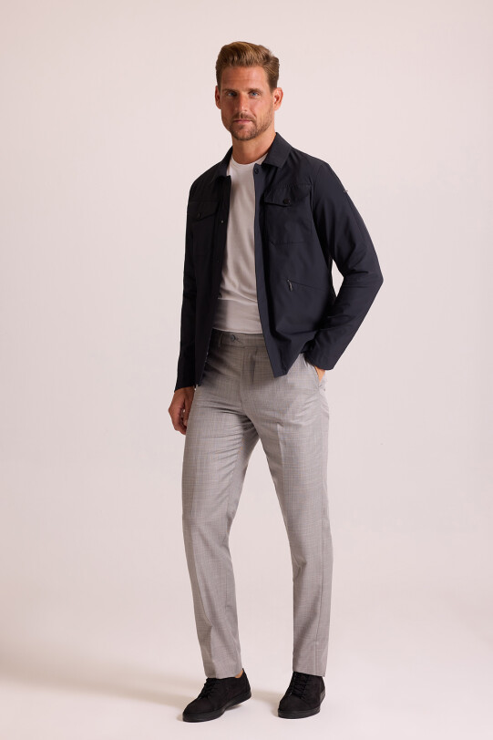 Erkek Lacivert Klasik Yaka Yazlık Mont