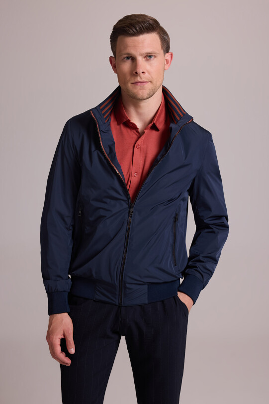 Erkek Lacivert Mont Yazlık Spor Altı Lastikli