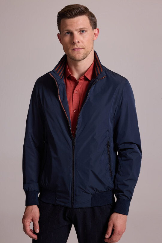 Erkek Lacivert Mont Yazlık Spor Altı Lastikli