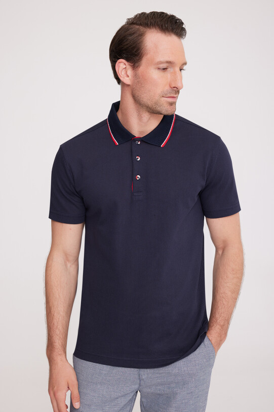 Erkek Lacivert Polo Yaka T-Shirt