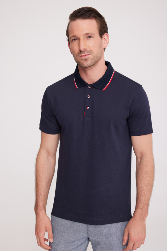 Erkek Lacivert Polo Yaka T-Shirt