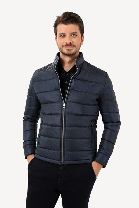 Erkek Lacivert Regular Fit Kaban