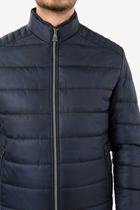 Erkek Lacivert Regular Fit Kaban