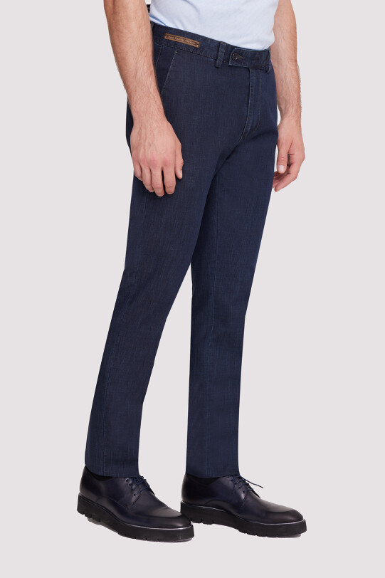 Erkek Lacivert Regular Fit Kot Pantolon