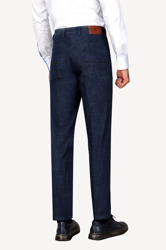 Erkek Lacivert Regular Fit Kot Pantolon