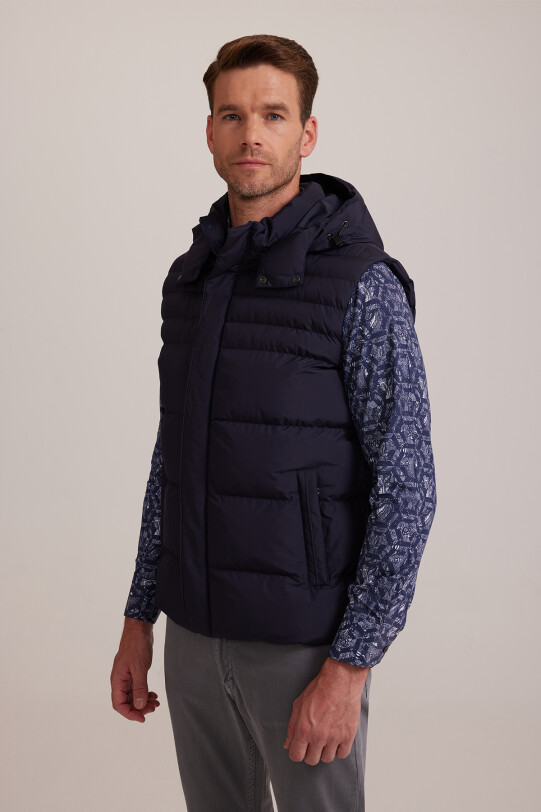 Erkek Lacivert Regular Fit Yelek