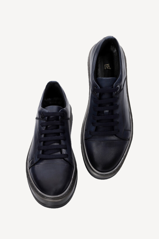 Erkek Lacivert Bağcıklı Casual Ayakkabı