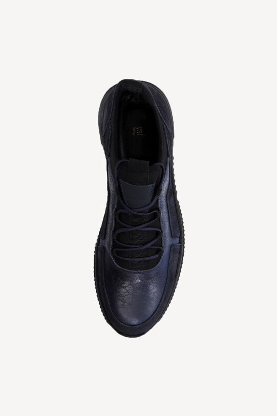 Erkek Lacivert Bağcıklı Nubuk Casual Ayakkabı