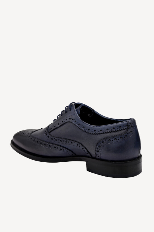 Erkek Lacivert Klasik Mat Bağcıklı Ayakkabı