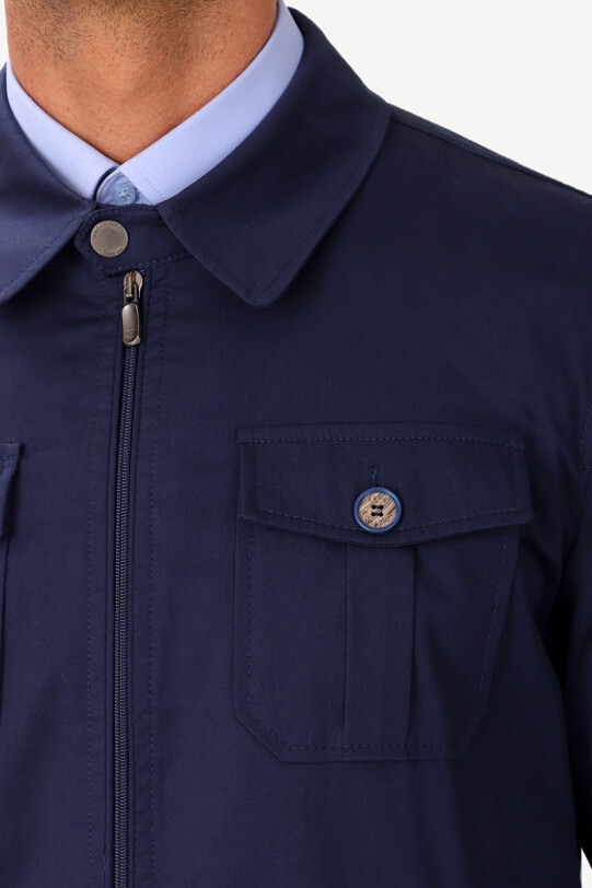 Erkek Lacivert Spor Yazlık Mont