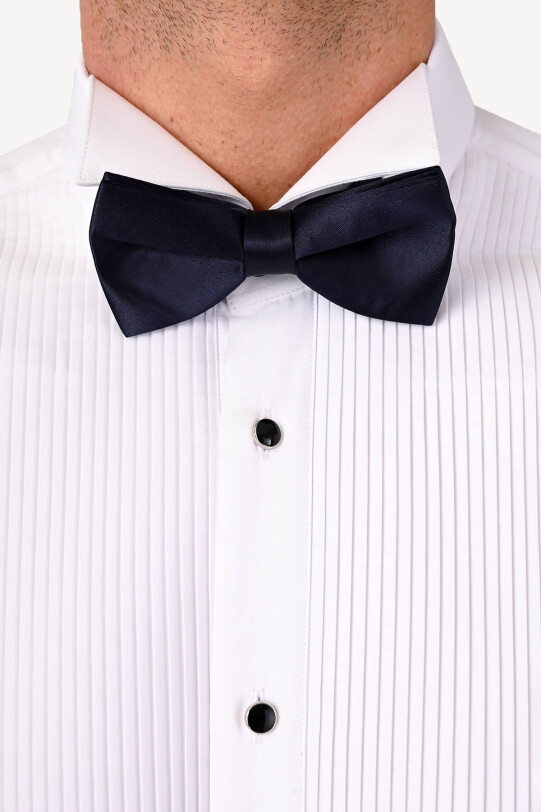 Erkek Lacivert Saten Papyon - YSF