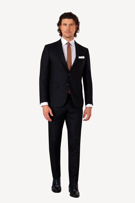 Erkek Lacivert Slim Fit Takım Elbise