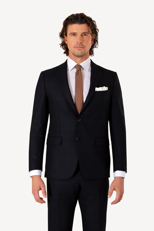 Erkek Lacivert Slim Fit Takım Elbise