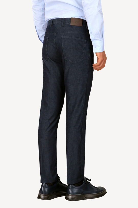 Erkek Lacivert Spor Kot Regular Fit Cotton Pantolon