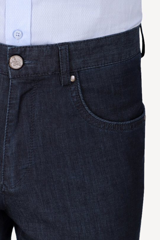 Erkek Lacivert Spor Kot Regular Fit Cotton Pantolon