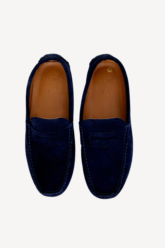 Erkek Lacivert Süet Casual Ayakkabı